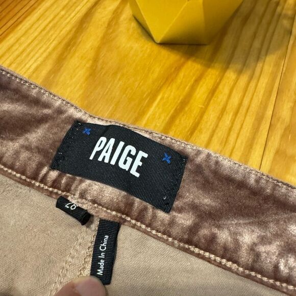 Paige Womens Cindy Straight in Warm Suede Velvet 28 Grunge Boho $219 - Picture 5 of 14